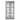 6.25' Matte Silver and White Contemporary Tall Curio Cabinet