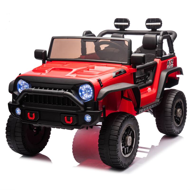24V Electric Ride-On Truck for Kids, Two-Seater, Parental Remote Control, MP3, Bluetooth, Ages 3+