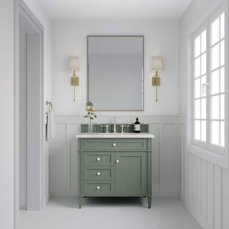 James Martin Vanities Brittany 36" Single Vanity, Smokey Celadon