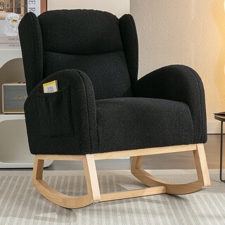 Teddy Fabric Rocking Chair With Packet Wood Legs - Bed Bath & Beyond ...