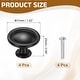 preview thumbnail 7 of 6, Cabinet Knobs, Solid Round Drawer Knobs Single Hole Cabinet Handles Pulls with Screws for Kitchen - 1.22" 4 Pcs