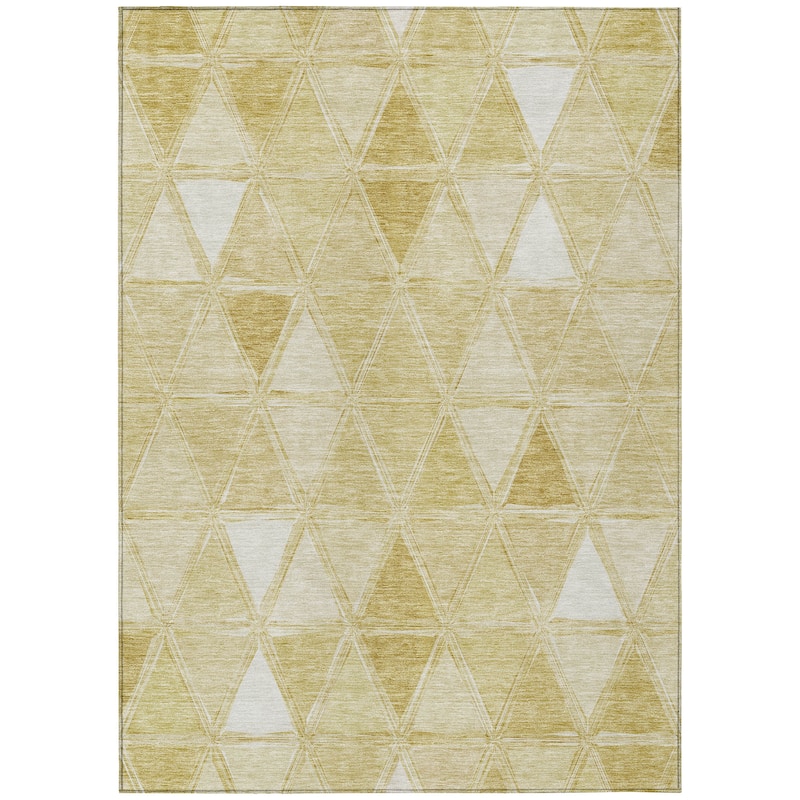 Machine Washable Indoor/ Outdoor Chantille Modern Diamonds Rug