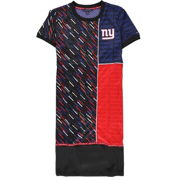 Tommy Hilfiger Womens New York Giants Shirt Dress Jersey Dress,,  Multicoloured, Small - Bed Bath & Beyond - 41860845