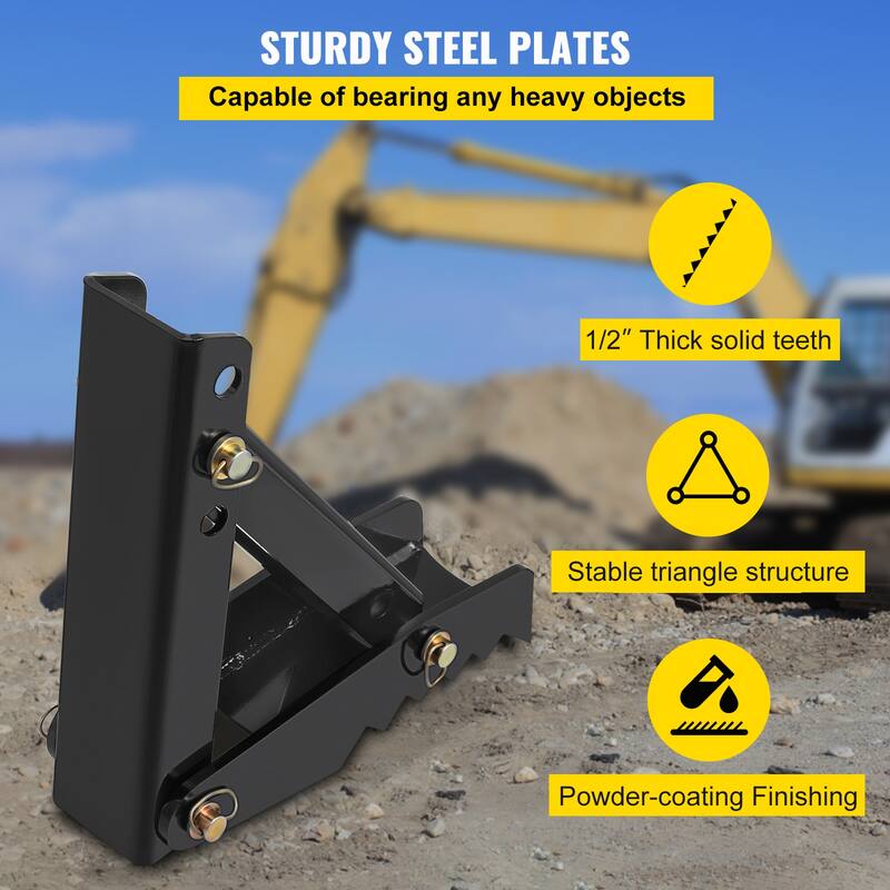 UIMOSO Hydraulic Backhoe Thumb, 18 inch 1/2" Thickness Heavy Duty Excavator Thumb, Black Steel Weld On Thumb Attachments