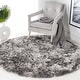 preview thumbnail 39 of 58, SAFAVIEH Handmade Ocean Shag Lyse Glam 2.5-inch Thick Rug 10' Round - Silver - Round