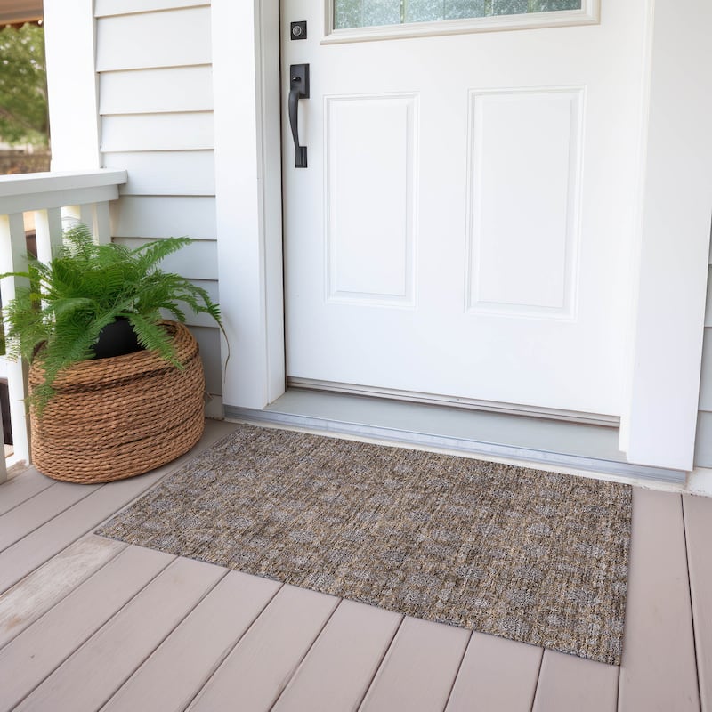 Machine Washable Indoor/ Outdoor Chantille Traditional Floral Rug