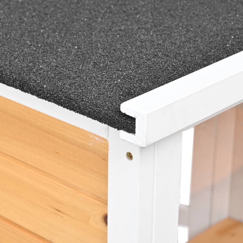 Roomfitters 63" Garden Wood Storage Cabinet with Waterproof Roof and Lockable Door