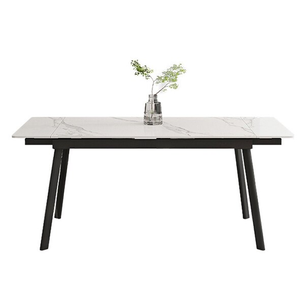 JASIWAY Light Luxury Style Sintered Stone Dining Table - On