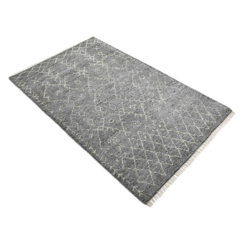 Oliver Bohemian Handmade Area Rug, Ivory