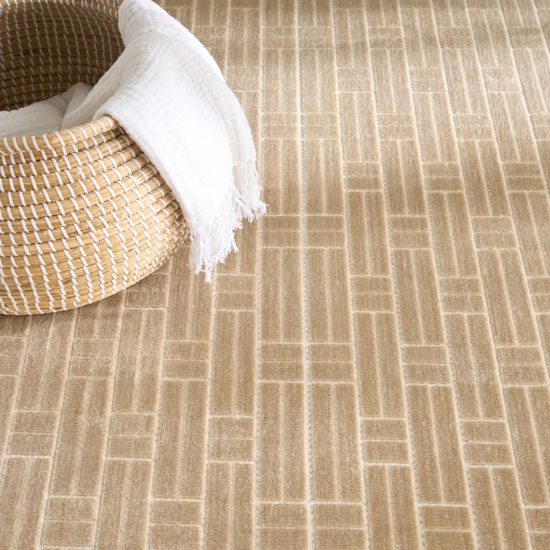 Nourison Washable Charm Indoor only Modern Geometric Area Rug