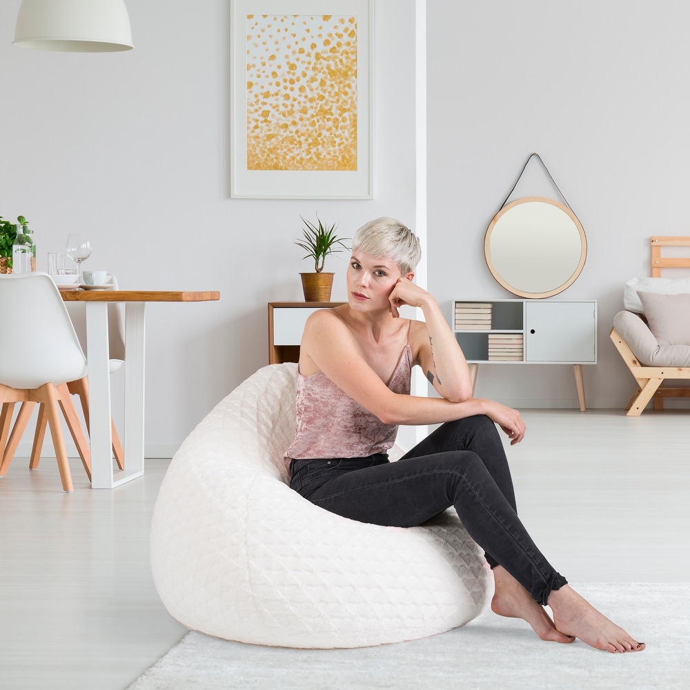White bean bag best sale