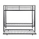 preview thumbnail 7 of 18, Modern Twin over Twin Metal Bunk Bed with Trundle and Ladder and Sturdy System for Adults Teens