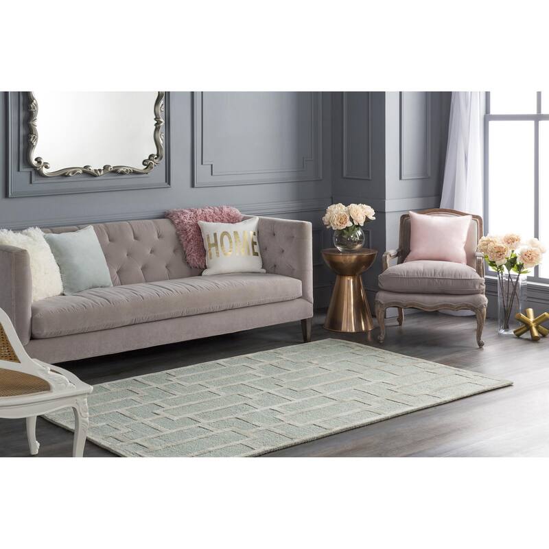 Hand-tufted Thaxted Geometric Wool & Viscose Rug