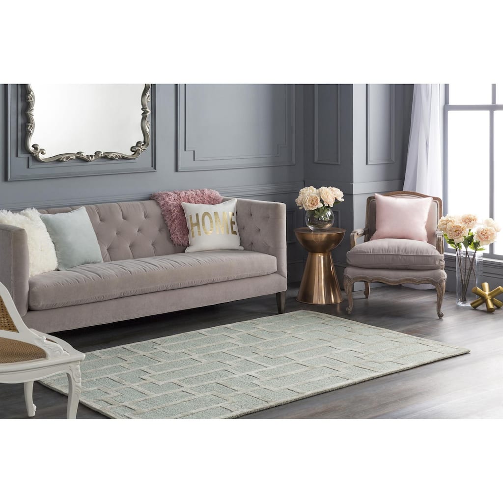 Hand-tufted Thaxted Geometric Wool & Viscose Rug