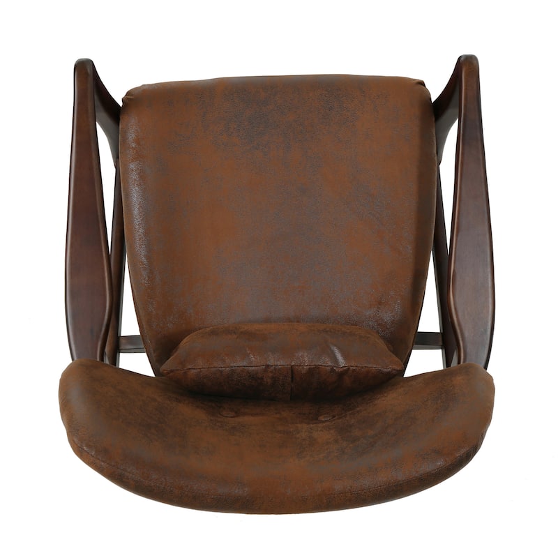 Brown 26.25" Button Tufted Club Chair