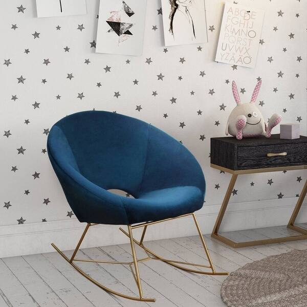 Nolan Navy Velvet Rocking Chair On Sale Overstock 20352680 From nursery to the family room and the precious space in between. tov