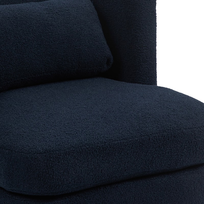 2Set 360°Swivel Barrel Chair with Cushion