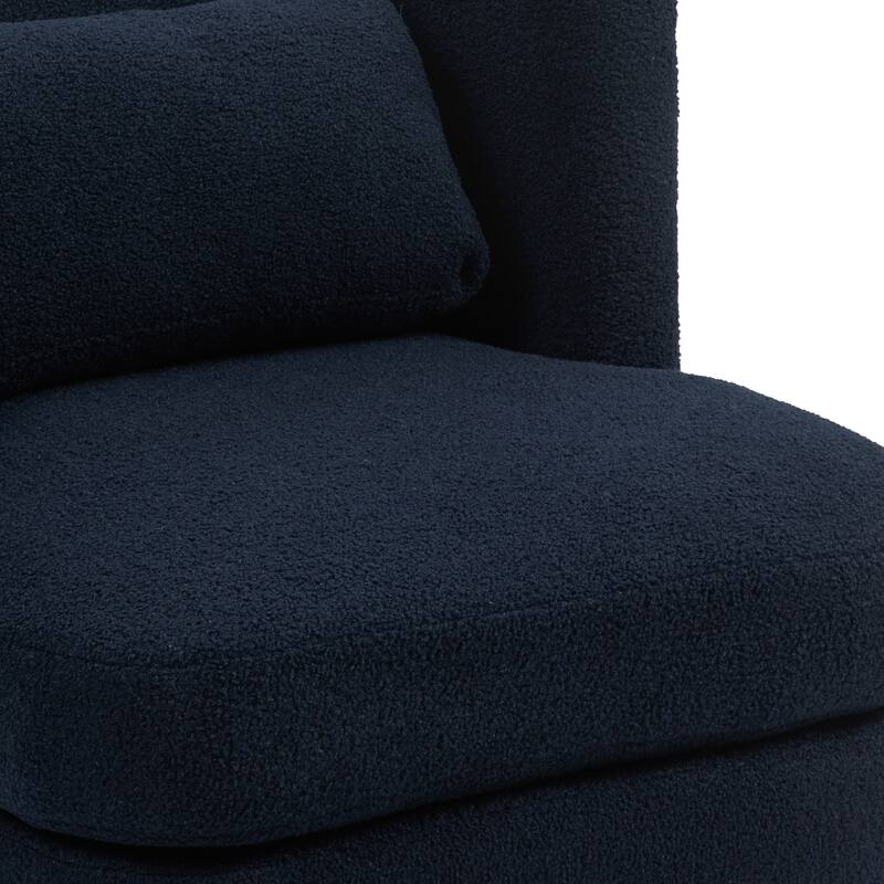 Upholstered Swivel Barrel Accent Chair (Set of 2)