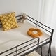 preview thumbnail 12 of 32, Twin Round Pipe Bunk Low Bed Guardrail Angled Ladder Iron Bed USA