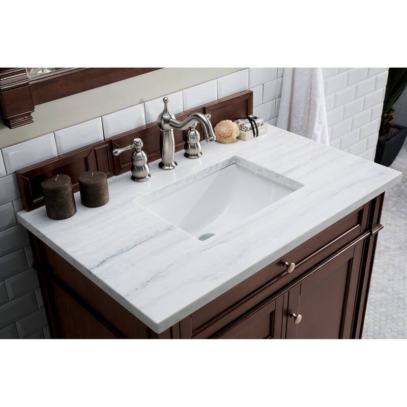 James Martin Vanities Brittany 36" Single Vanity, Burnished Mahogany