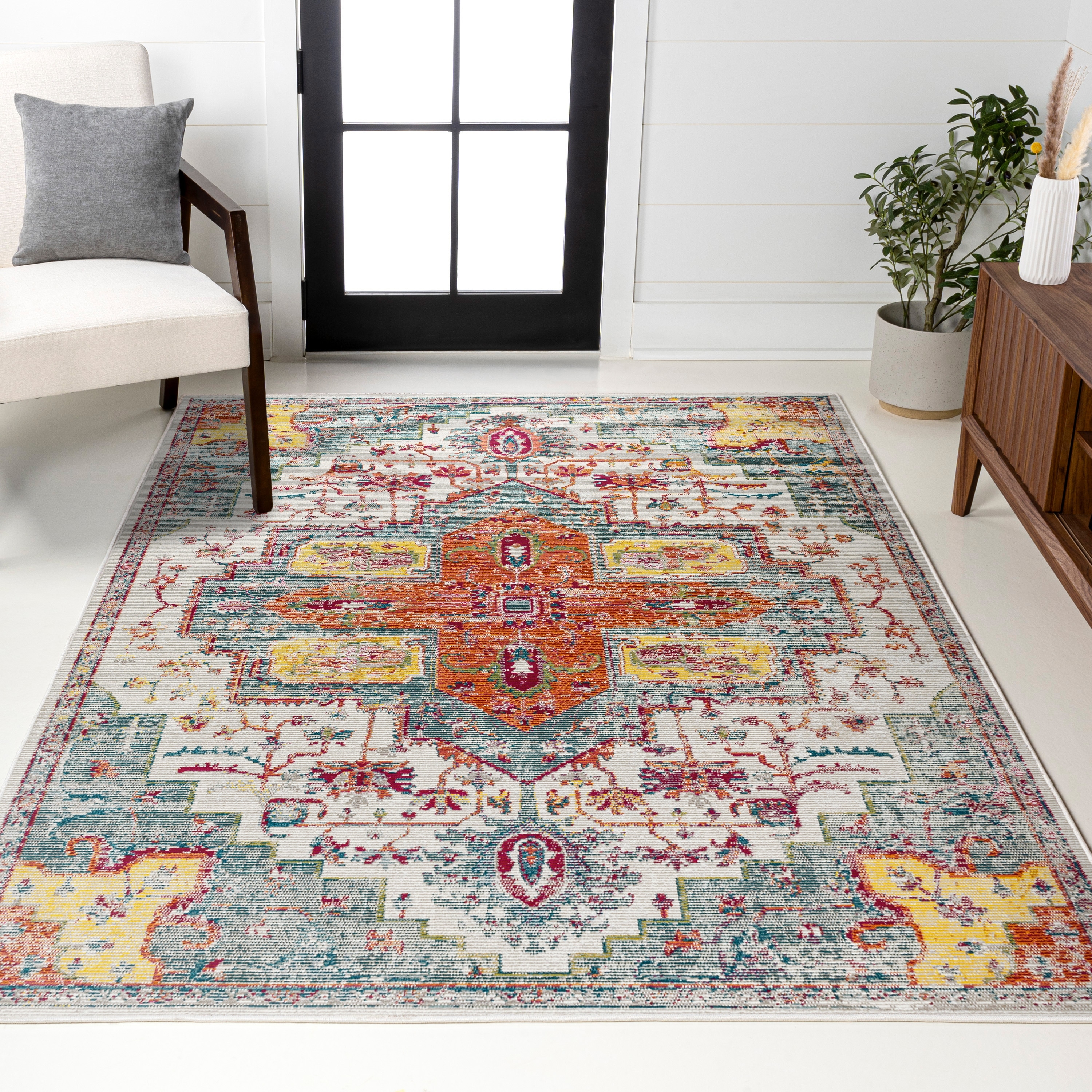 JONATHAN Y Zafra Vintage Medallion Area Rug - Overstock - 37472460