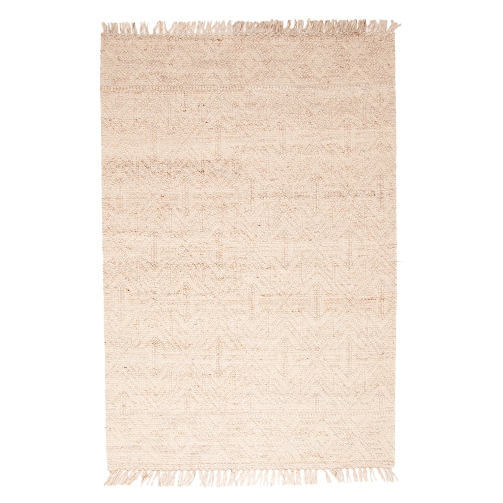 ECARPETGALLERY Braid weave Sienna Tan Wool Rug - 5'1 x 7'7