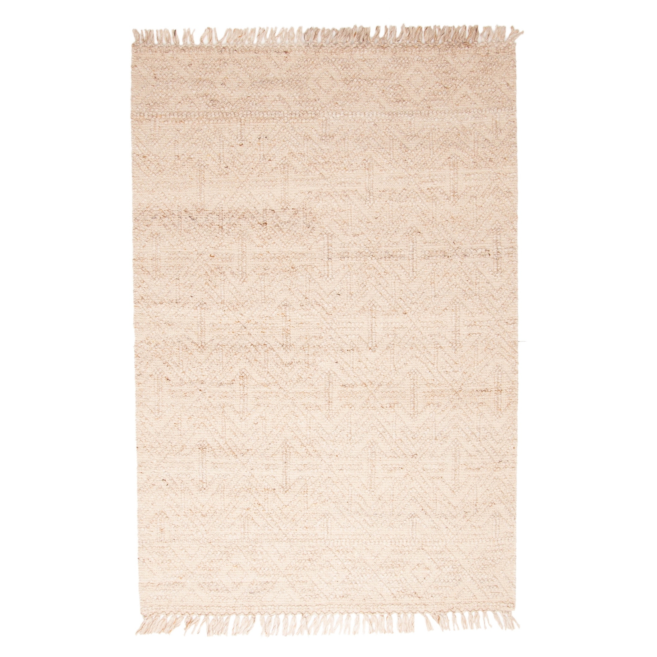 ECARPETGALLERY Braid weave Sienna Tan Wool Rug - 5'1 x 7'7