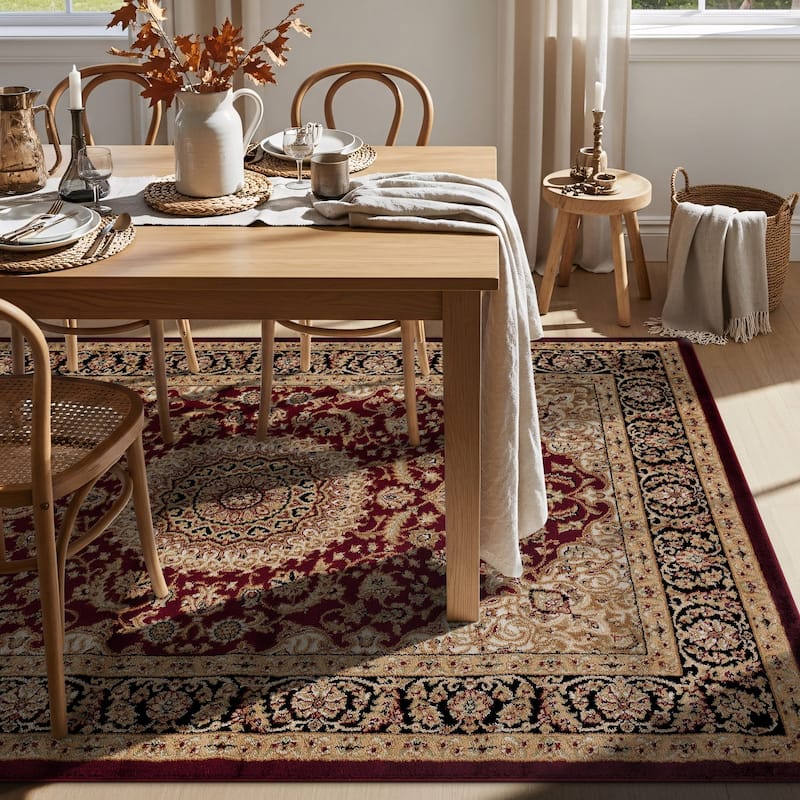 World Rug Gallery Traditional Oriental Medallion Area Rug