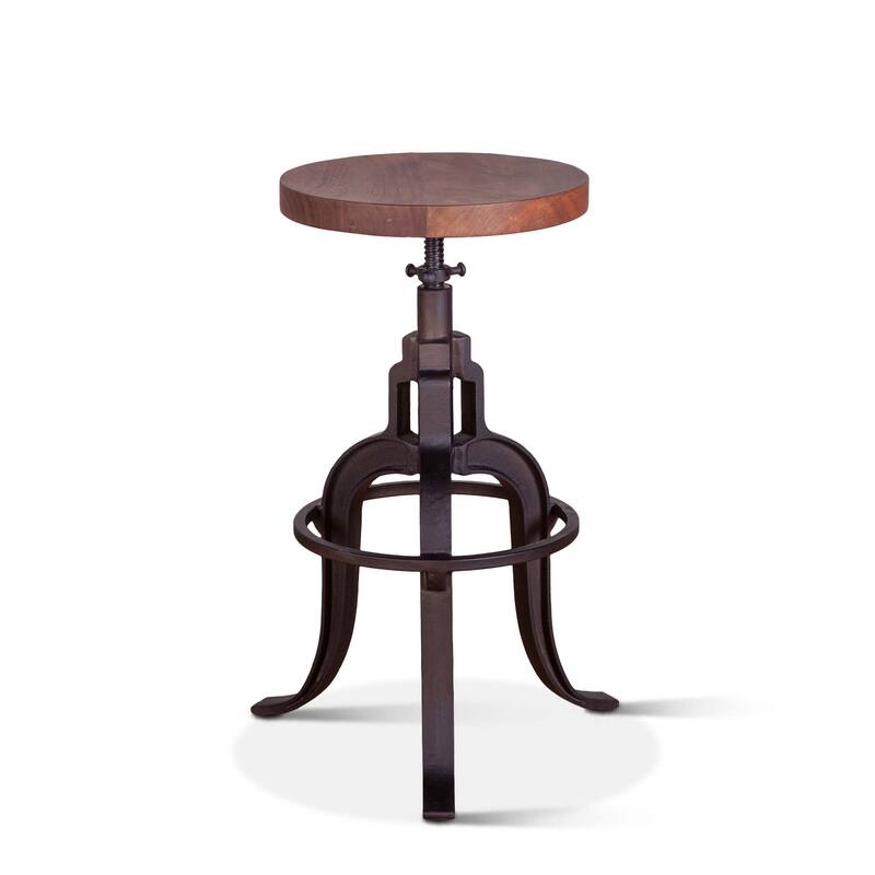 Blayne Rustic Farmhouse Adjustable Height Stool