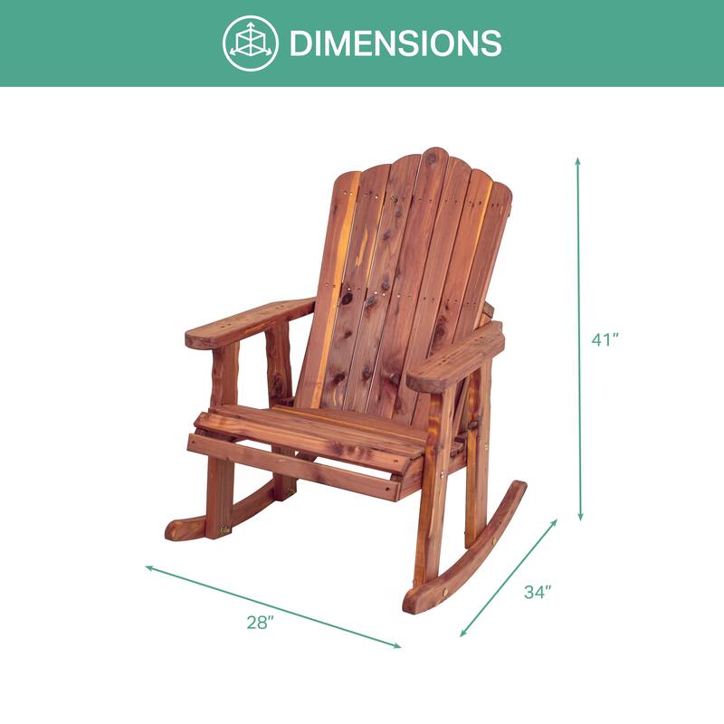 American Furniture Classics Model MM103 SOLIDCEDAR ADIRONDACK Rocking Chair