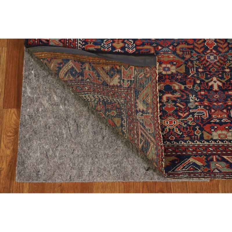 Hand Knotted Oriental 100% Wool Carpet Traditional All-Over Navy Blue & Blues Malayer Area Rug - 6' 0'' X 4' 5''