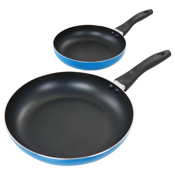 slide 2 of 10, Gibson Home 2 Piece 10 inch Aluminum Frying Pan in Green