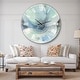 preview thumbnail 7 of 9, Designart 'Watercolor Moonlight Magnolia II' Farmhouse Large Wall CLock 36 in. wide x 36 in. high