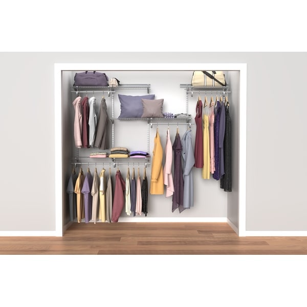 ClosetMaid ShelfTrack 60-96 in. Wire Closet System - Overstock - 10589894