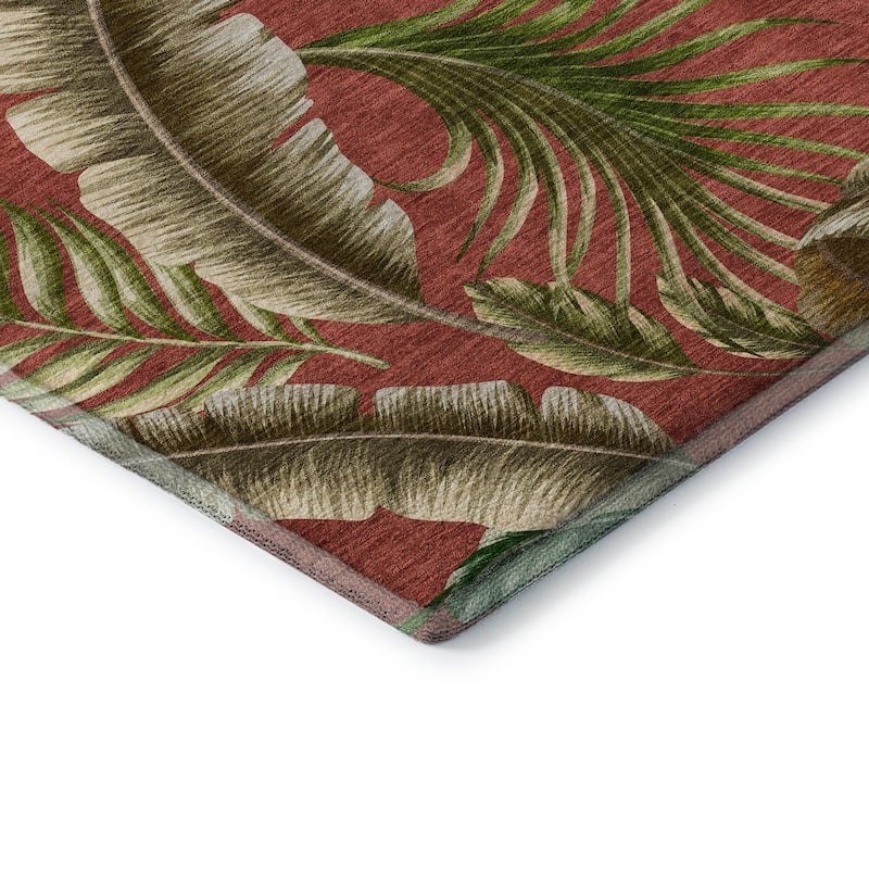 Premium Washable Super Soft Tropical Palms Mayfield Rug