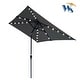 preview thumbnail 5 of 7, 10x6.5Ft,Rectangular Patio Solar LED Lighted Outdoor Umbrellas with Crank and Push Button Tilt for Garden Backyard Pool