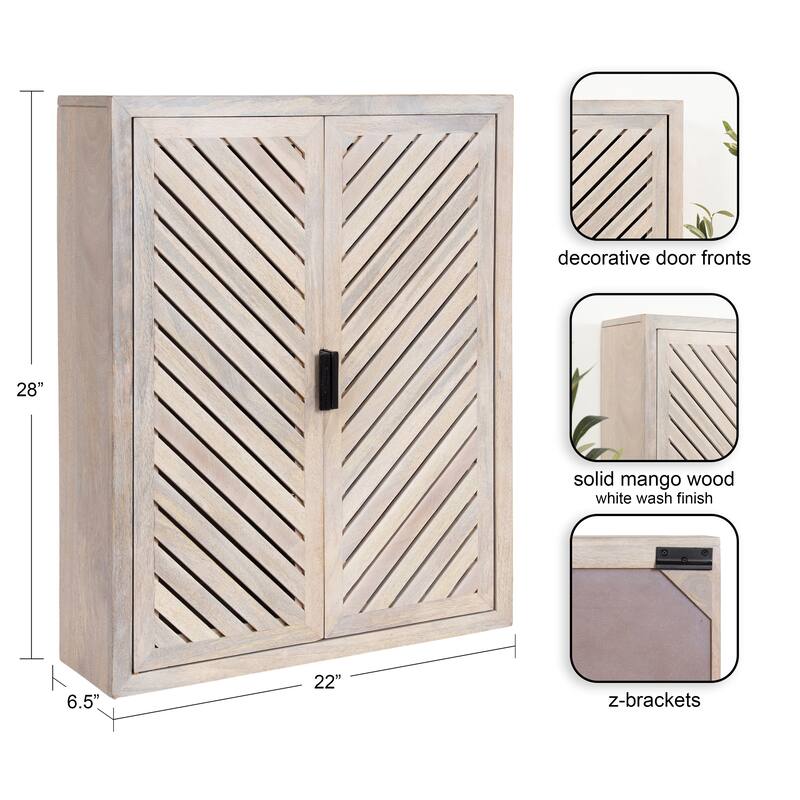 Kate and Laurel Mezzeta Tall 2-Door Bath Cabinet