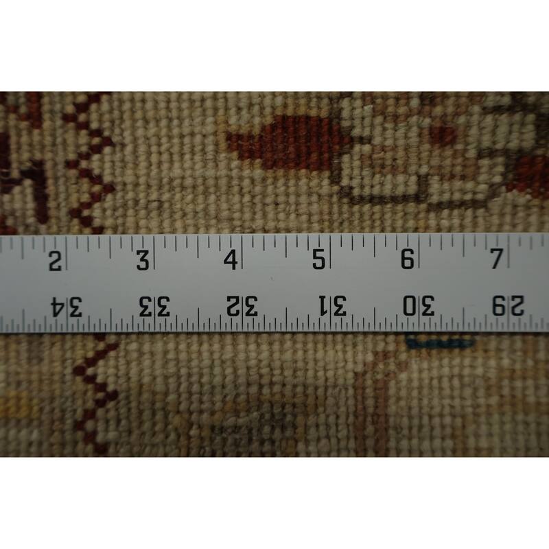 Hand Knotted Oriental 100% Wool Carpet Traditional Floral Beige & Ivories Chobi-Peshawar Area Rug - 3' 0'' X 2' 0''