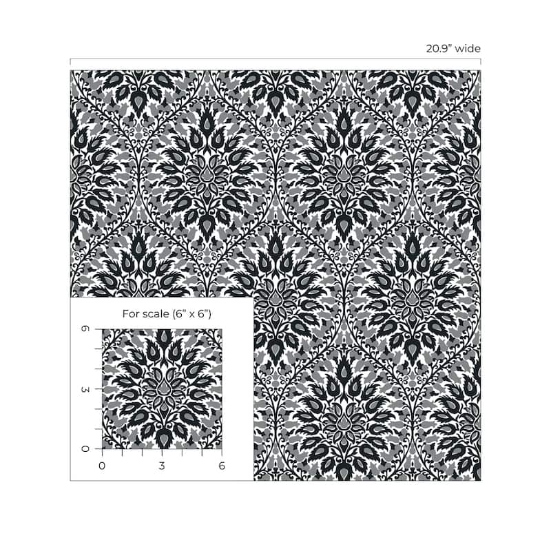 Seabrook Designs Luna Ogee Nonwoven Unpasted Wallpaper