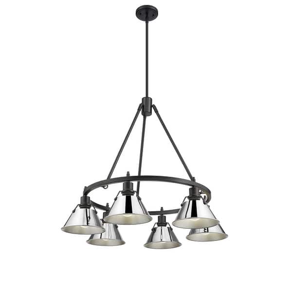 slide 1 of 1, Orwell 6-Light Chandelier in Matte Black with Chrome