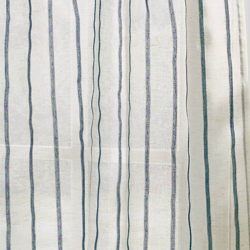 Martha Stewart Laguna Stripe 3-piece Curtain Tier and Valance Set