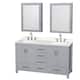 Option Gray, Chrome Trim, White Quartz Top