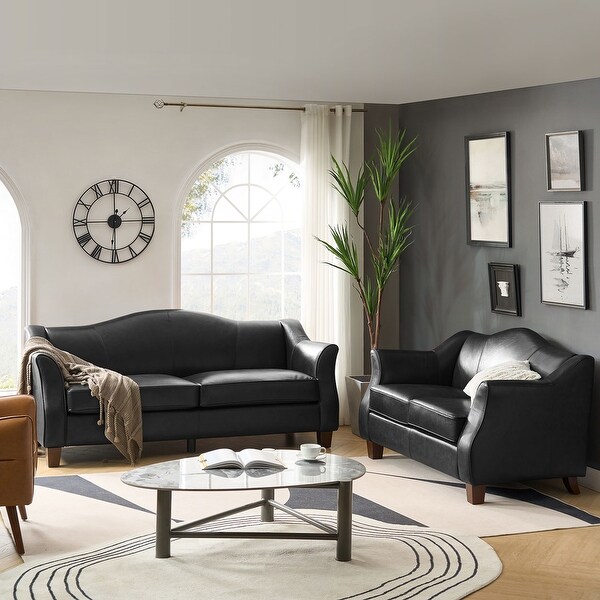 Franco Traditional Genuine Leather Sofa Set of 2 by HULALA HOME On Sale Bed Bath Beyond 39690148