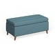 preview thumbnail 3 of 30, Carson Carrington Umea Mid-century Storage Ottoman Bench Teal