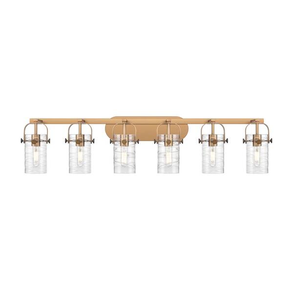 slide 2 of 30, Innovations Lighting Pilaster II Cylinder - 6 Light 7" Wall-Mounted Bath Vanity Light