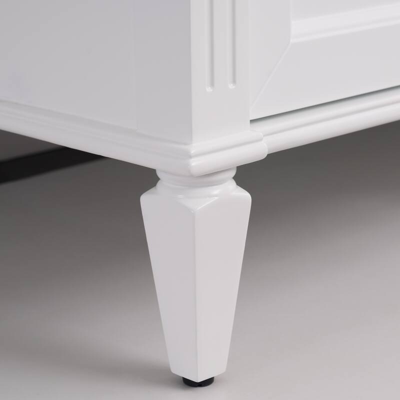 35''H Solid Wood Bath Vanity With Carrera White Quartz Top and Sink