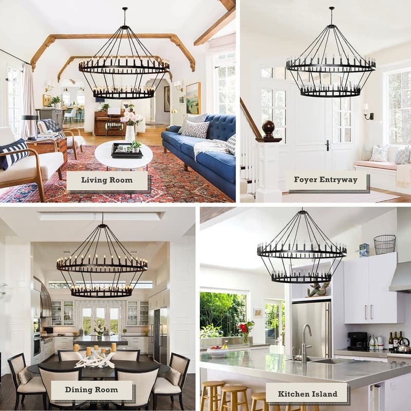 Extra Large Wagon Wheel Chandelier High Ceiling Farmhouse Chandeliers