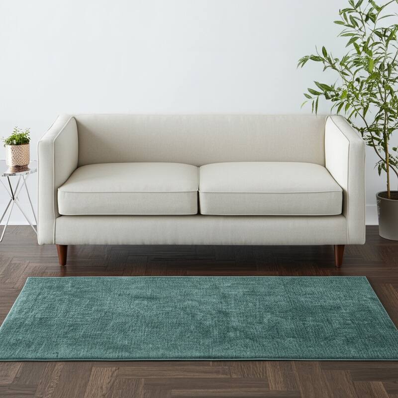 HomeRoots Solid Color Casual Rectangle Area Rug - 96.00 in. x 60.00 in.  x 0.52 in.