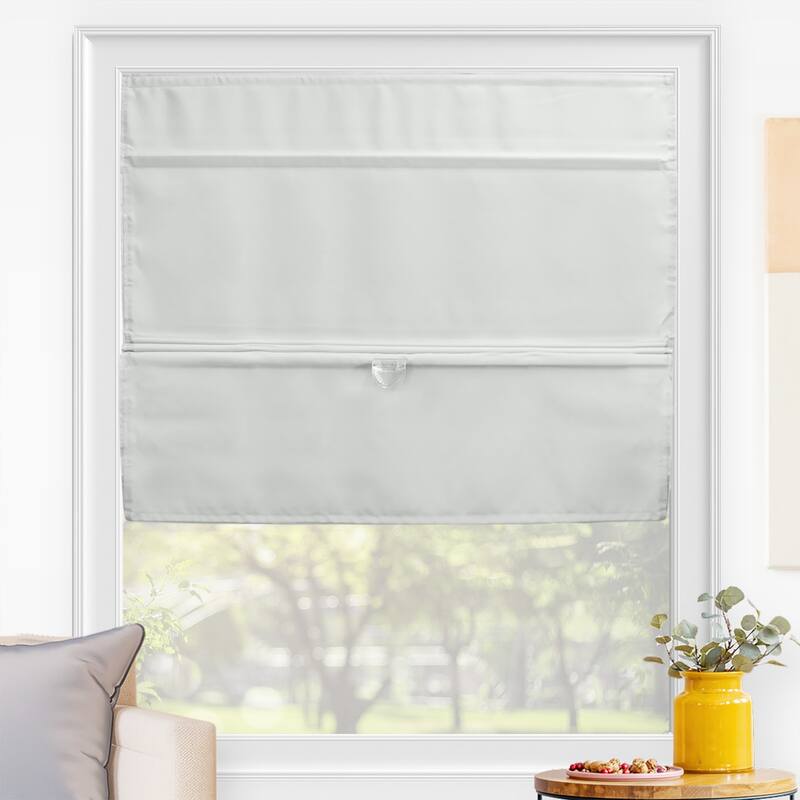 CHICOLOGY Cordless Magnetic Light Filtering Roman Shades