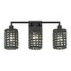 preview thumbnail 4 of 14, Livex Lighting 3-light Black Finish Vanity Sconce, 14043-04 - 23" W x 11" H x 6.5" EXT